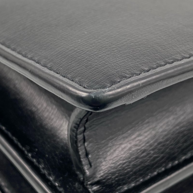 △ Saint Laurent 聖羅蘭 Black Calfskin Sunset Medium Chain Shoulder Bag 黑色小牛皮鎖鏈肩背袋 - 267001328-10