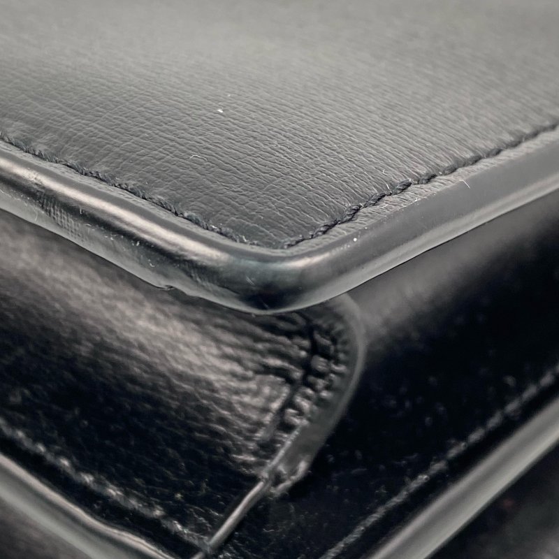 △ Saint Laurent 聖羅蘭 Black Calfskin Sunset Medium Chain Shoulder Bag 黑色小牛皮鎖鏈肩背袋 - 267001328-11