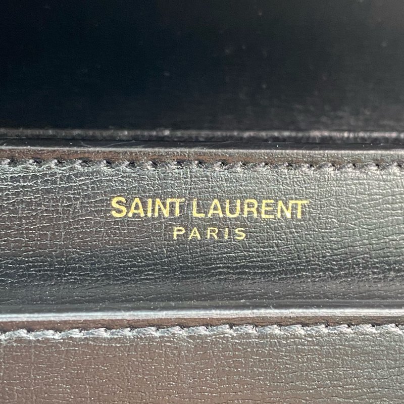 △ Saint Laurent 聖羅蘭 Black Calfskin Sunset Medium Chain Shoulder Bag 黑色小牛皮鎖鏈肩背袋 - 267001328-15