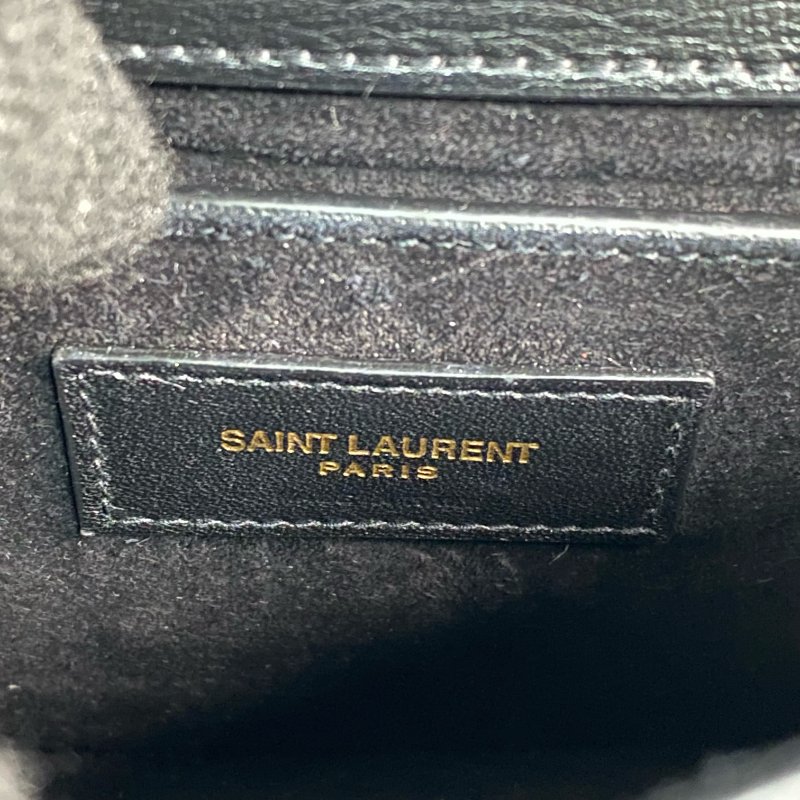 △ Saint Laurent 聖羅蘭 Black Calfskin Sunset Medium Chain Shoulder Bag 黑色小牛皮鎖鏈肩背袋 - 267001328-19