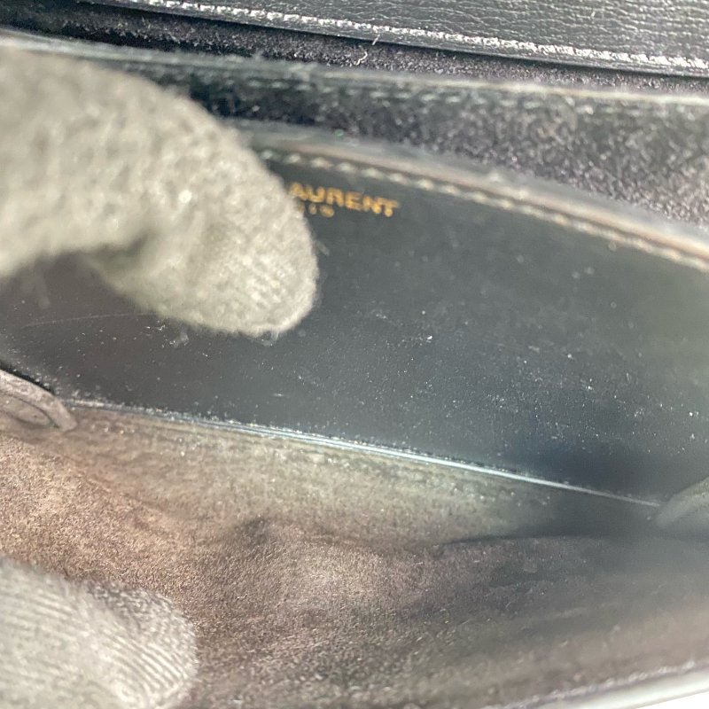 △ Saint Laurent 聖羅蘭 Black Calfskin Sunset Medium Chain Shoulder Bag 黑色小牛皮鎖鏈肩背袋 - 267001328-20