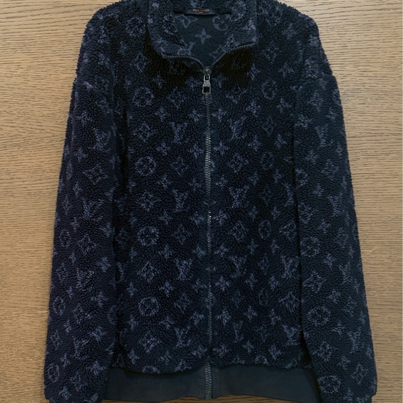 LV 深藍泰迪毛外套-3