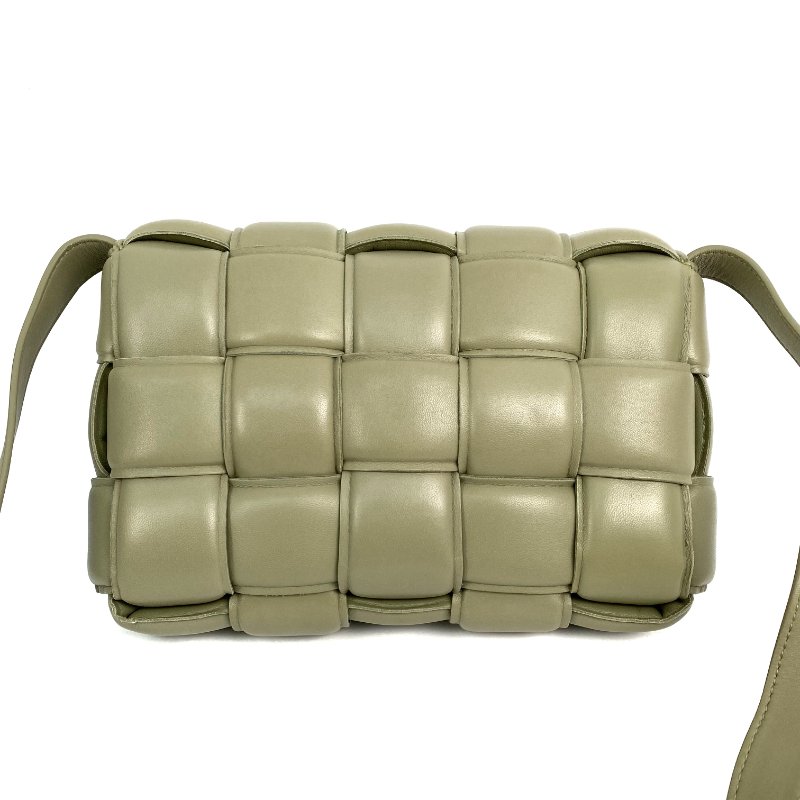 ☆ Bottega Veneta 寳緹嘉 Grey Green Sheepskin Padded Cassette Shoulder Bag 灰綠色羊皮肩背袋 - 267001331-2