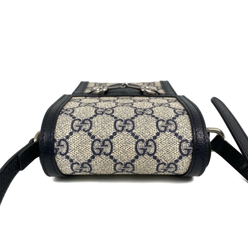 ☆Gucci古馳 Beige, Navy Coated Canvas GG Monogram Shoulder Bag 625615 米色, 深藍色塗層帆布 GG花紋肩背袋 625615 -267001483-6