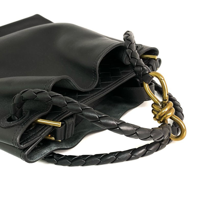 △ Bottega Veneta 寶緹嘉 Andiamo Black Calfskin Bucket Bag 黑色小牛皮水桶袋 -267000150-10