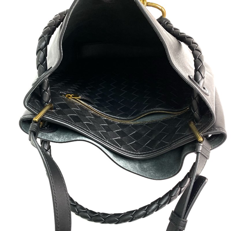 △ Bottega Veneta 寶緹嘉 Andiamo Black Calfskin Bucket Bag 黑色小牛皮水桶袋 -267000150-14