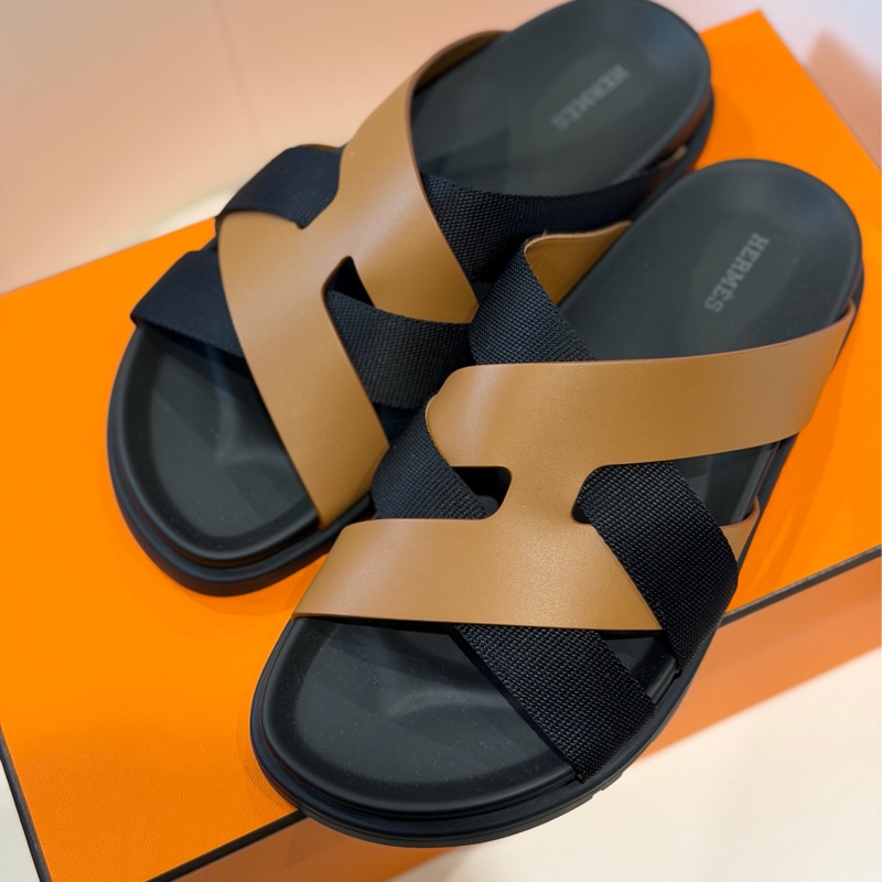 愛馬仕 雙色拖鞋🖤 （未穿過閑置品）🩶40.5-0