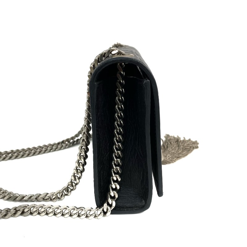 ☆ Saint Laurent 聖羅蘭 Black Calfskin Kate Tassel Chain Shoulder Bag 黑色小牛皮鏈條肩背袋 - 267001751-4