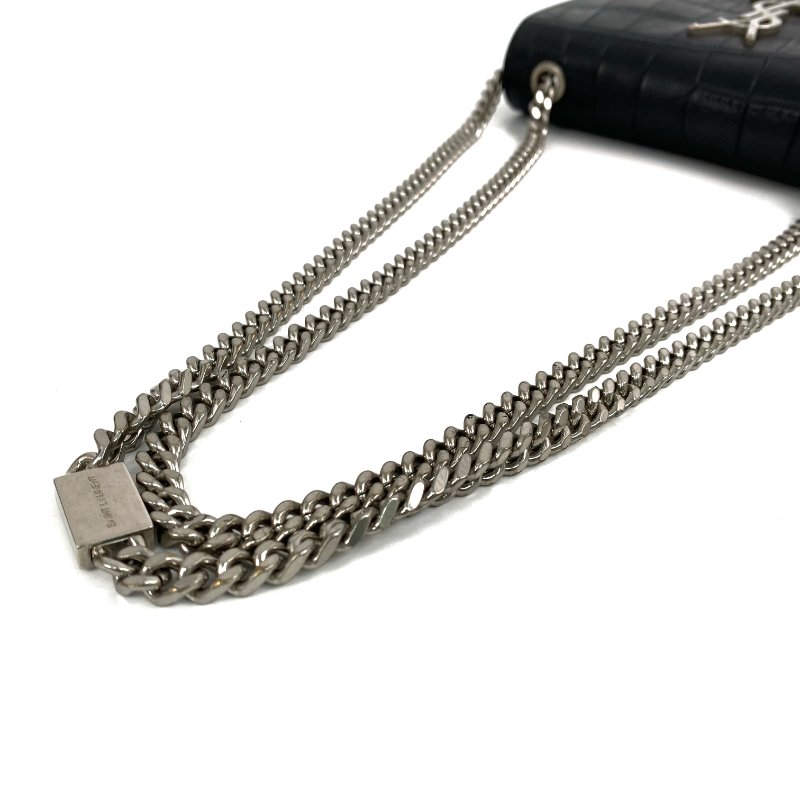 ☆ Saint Laurent 聖羅蘭 Black Calfskin Kate Tassel Chain Shoulder Bag 黑色小牛皮鏈條肩背袋 - 267001751-7