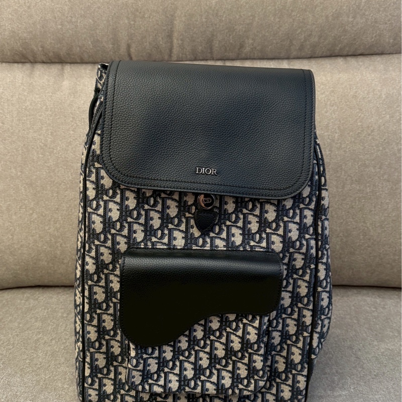 DIOR老花馬鞍後背包-0