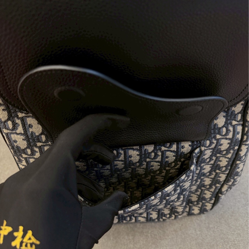 DIOR老花馬鞍後背包-5