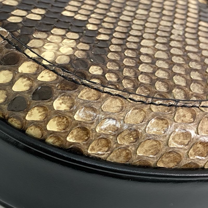 ☆Celine思琳 Besace 16 Brown, Black Python Skin, Calfskin Shoulder Bag 啡色,黑色蛇皮,小牛皮肩背袋 -267001749-8