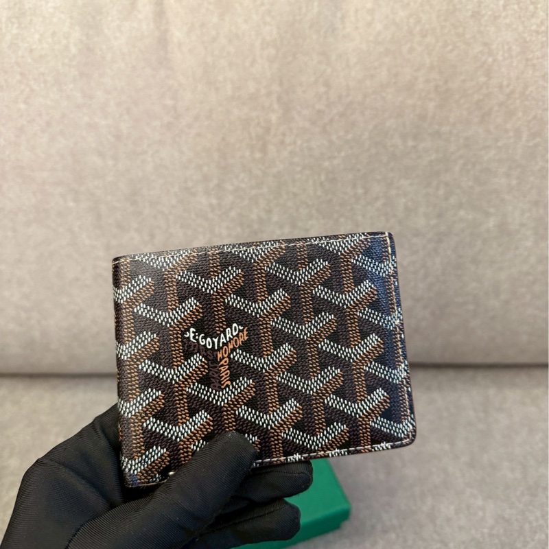 GOYARD黑棕八卡短夾-1