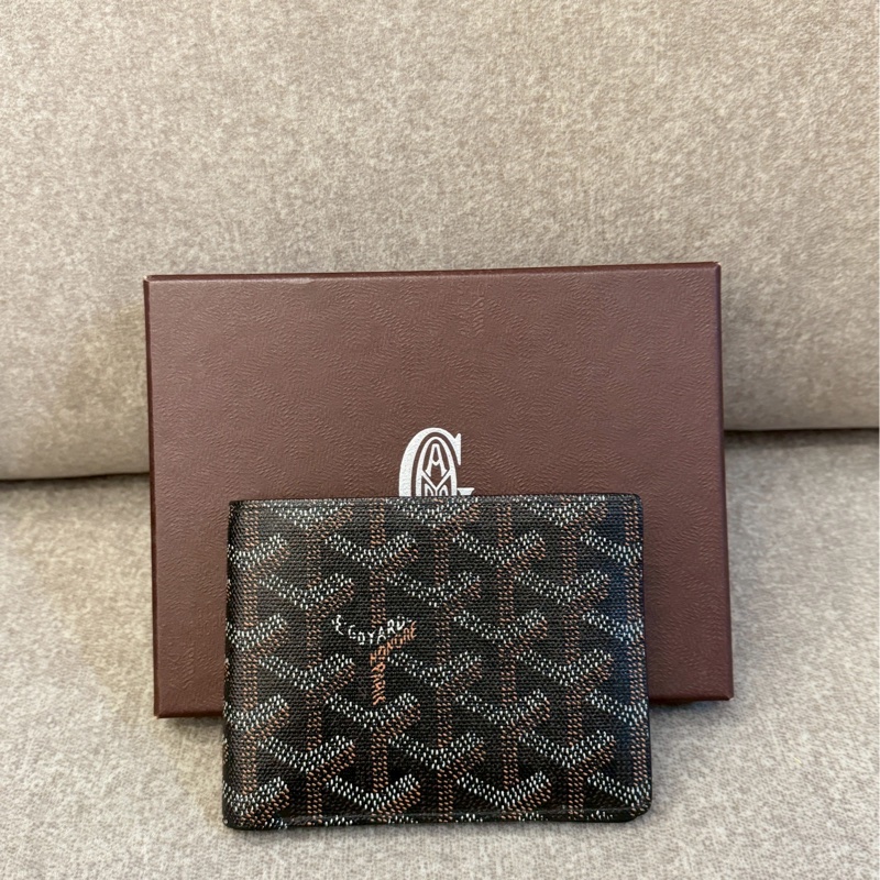 GOYARD黑色八卡短夾-0