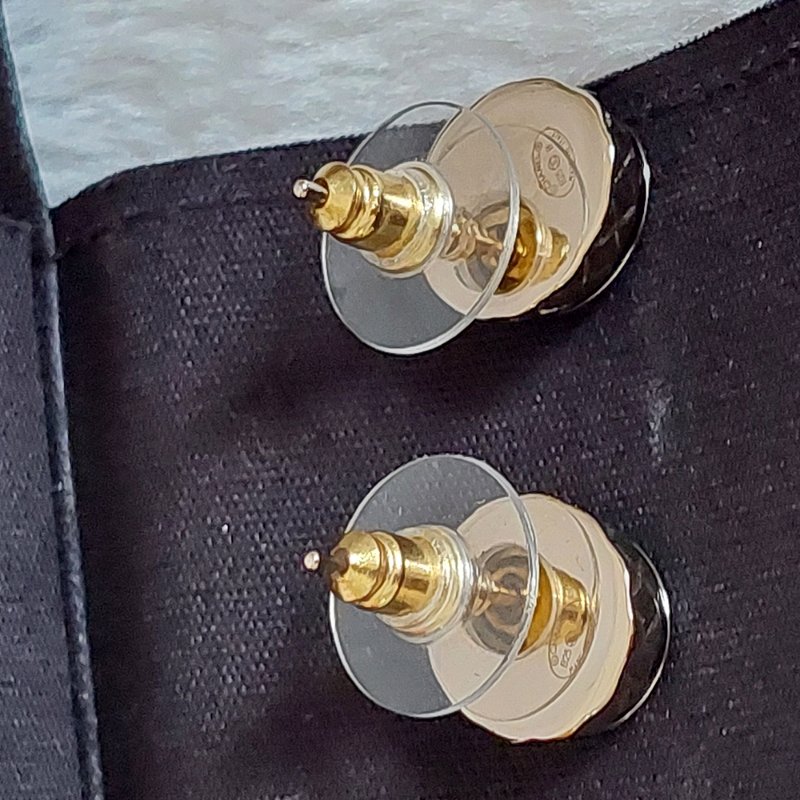 Chanel香奈兒【25B 秋冬預告】橢圓形金色菱格紋耳環👏9.5成新 閒置品-20