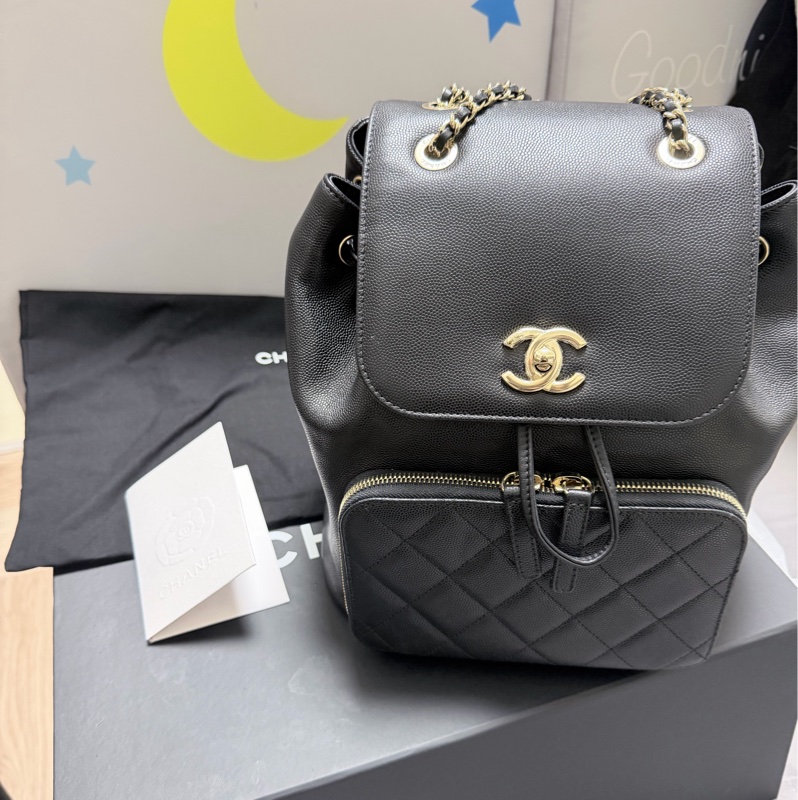 Chanel 荔枝牛皮後背包-0