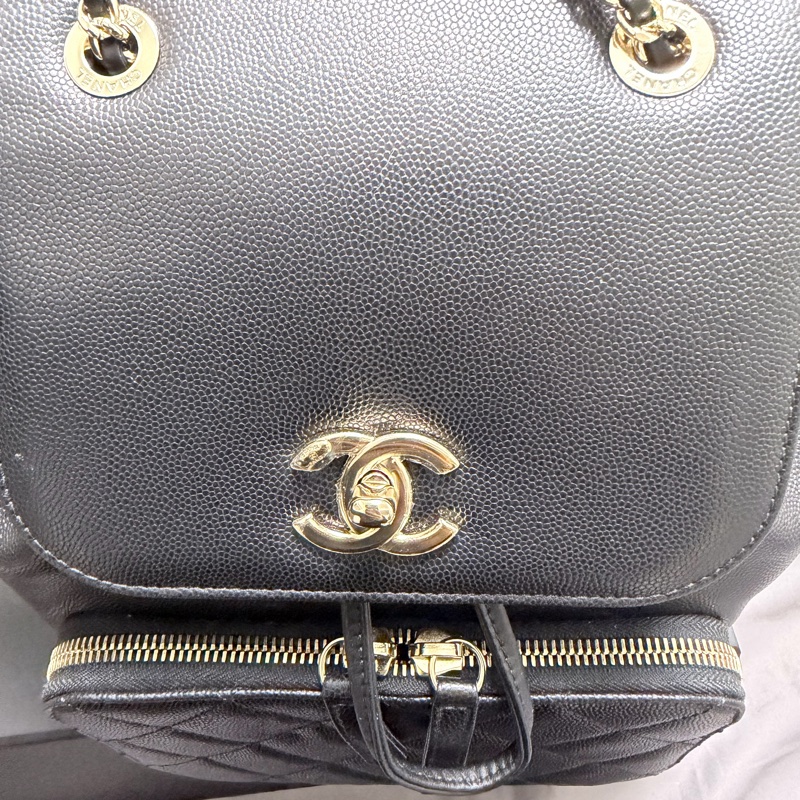 Chanel 荔枝牛皮後背包-1