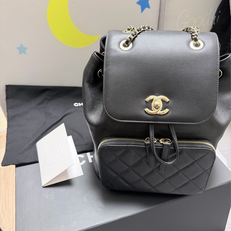 Chanel 荔枝牛皮後背包-6