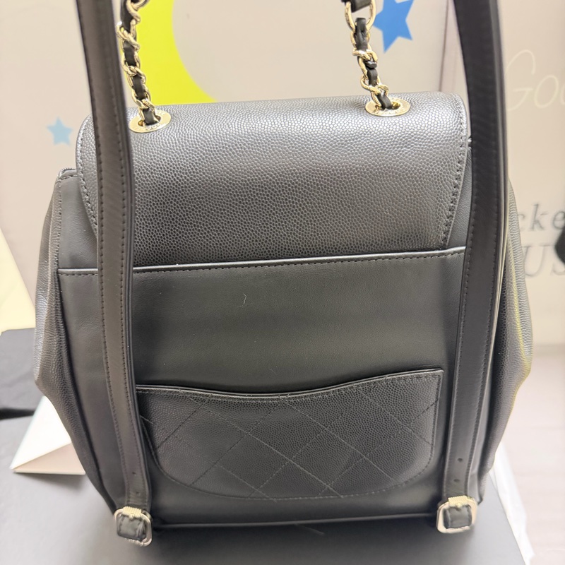 Chanel 荔枝牛皮後背包-7