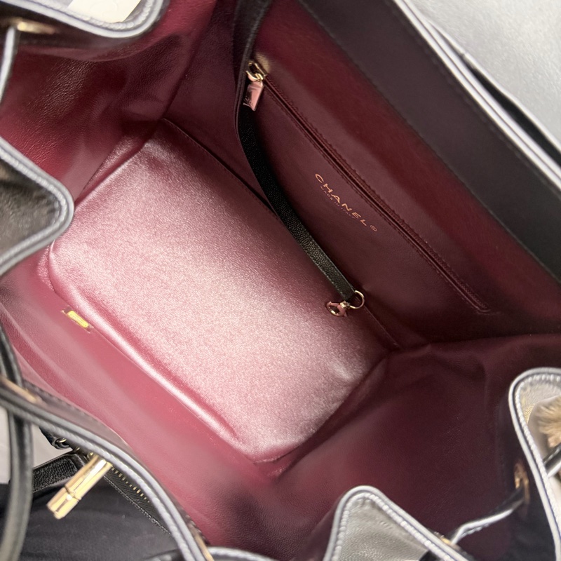 Chanel 荔枝牛皮後背包-11
