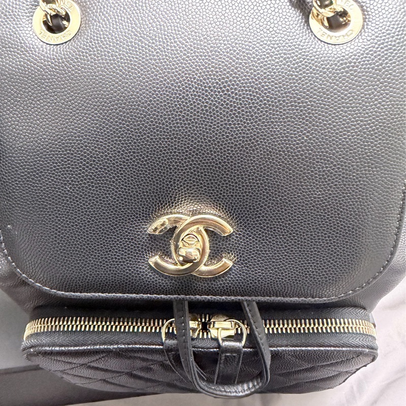 Chanel 荔枝牛皮後背包-14