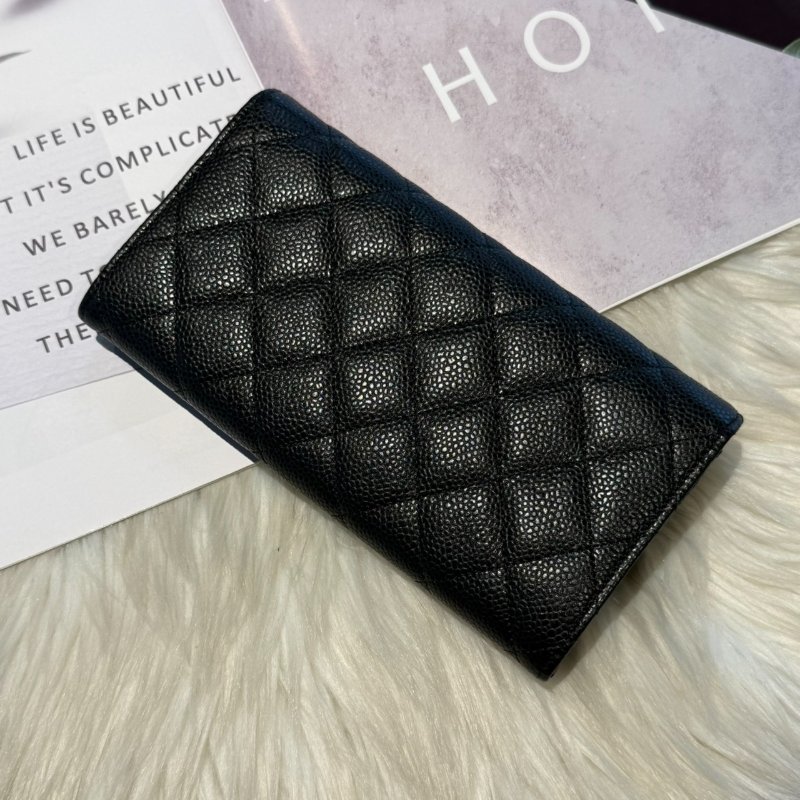 全新 香奈兒經典CF金釦長夾-1