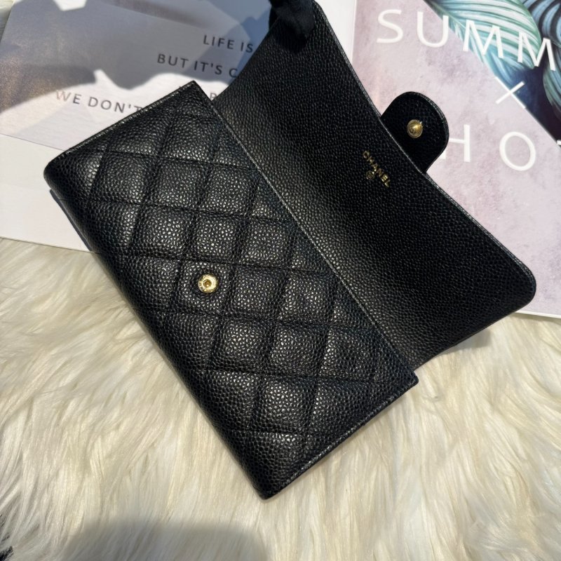 全新 香奈兒經典CF金釦長夾-4