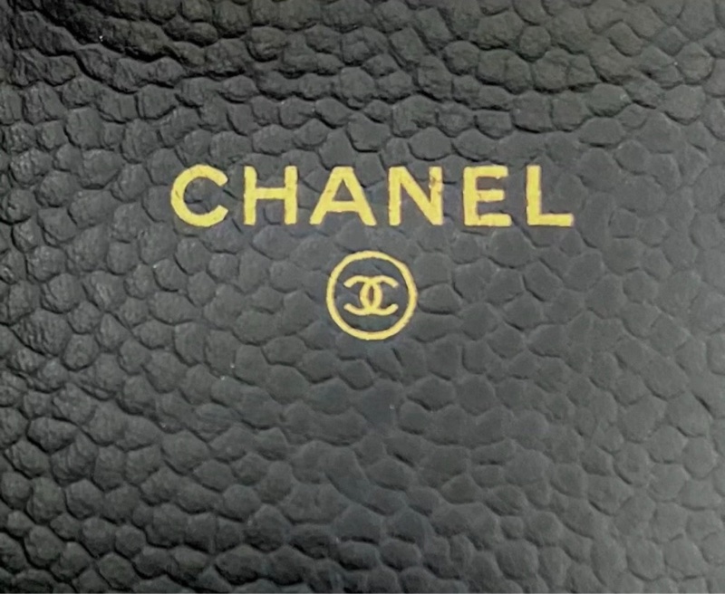 CHANEL經典雙 C LOGO 黑色荔枝牛皮金釦翻蓋長夾 發財包-3