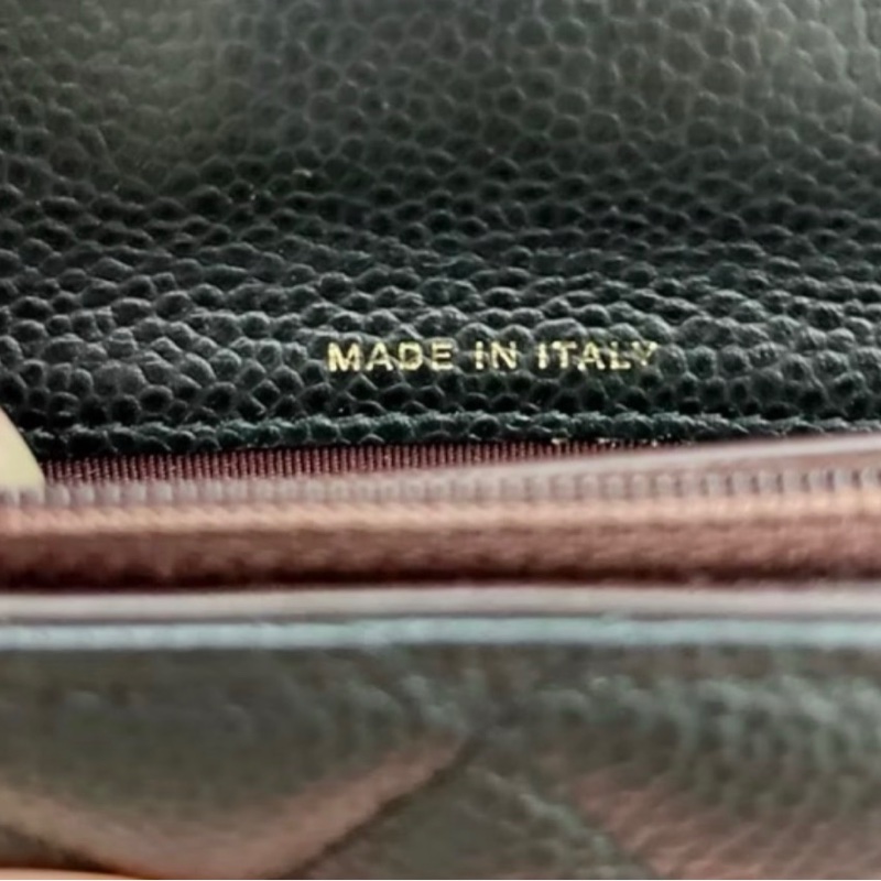 CHANEL經典雙 C LOGO 黑色荔枝牛皮金釦翻蓋長夾 發財包-19