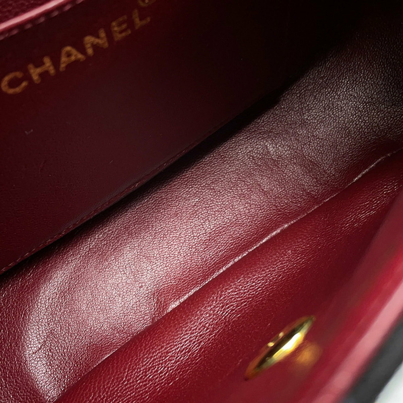 香奈兒 Matelasse 2.55 棉手提包，黑色，女士-10