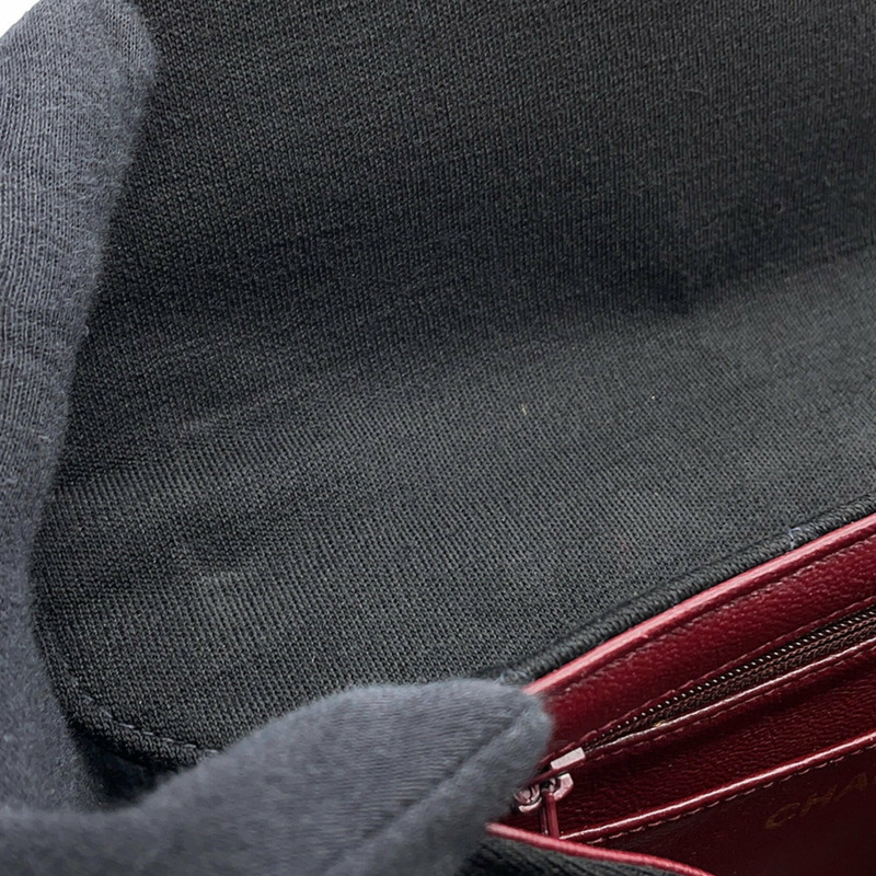 香奈兒 Matelasse 2.55 棉手提包，黑色，女士-11