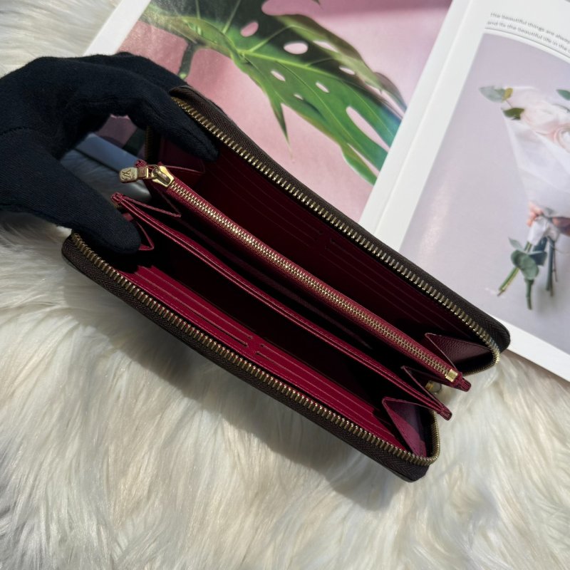 LV 經典老花長夾 (內裡酒紅)-3