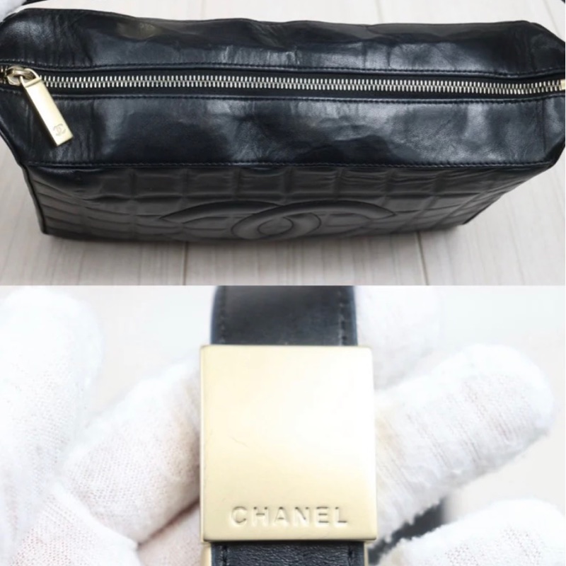 「JL精品代購」9新 Chanel 香奈兒冰格腋下包Jennie同款-9