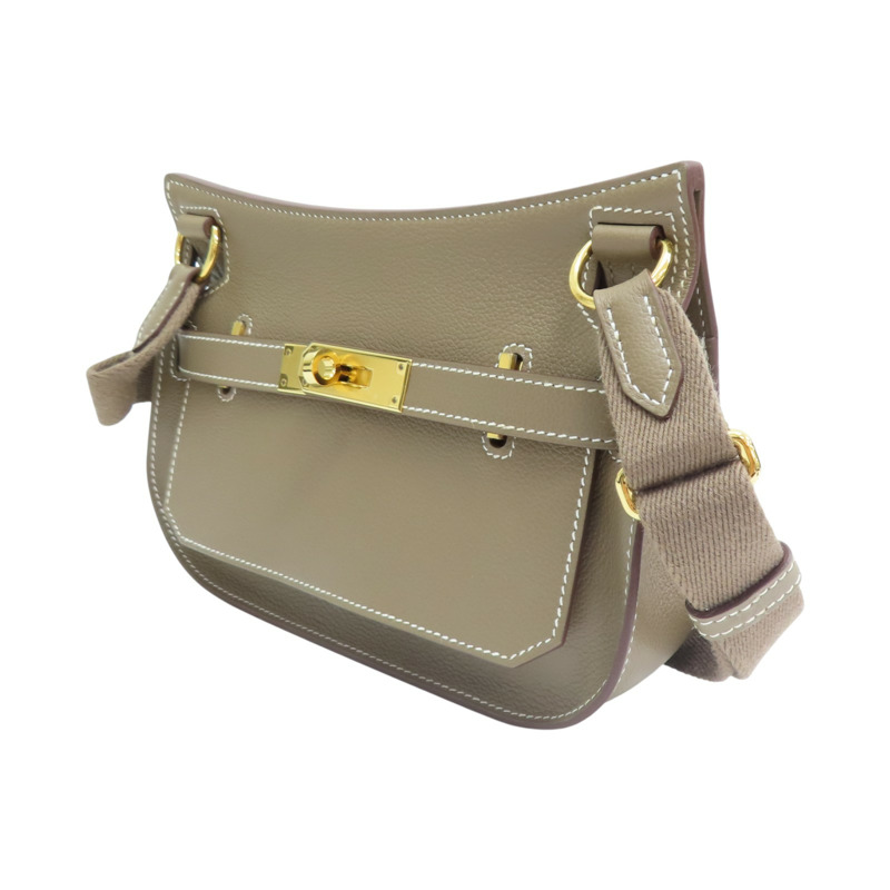大象灰 Evercolor牛皮 Mini Jypsiere 肩背包 B刻 金扣【HERMES 愛馬仕】-2