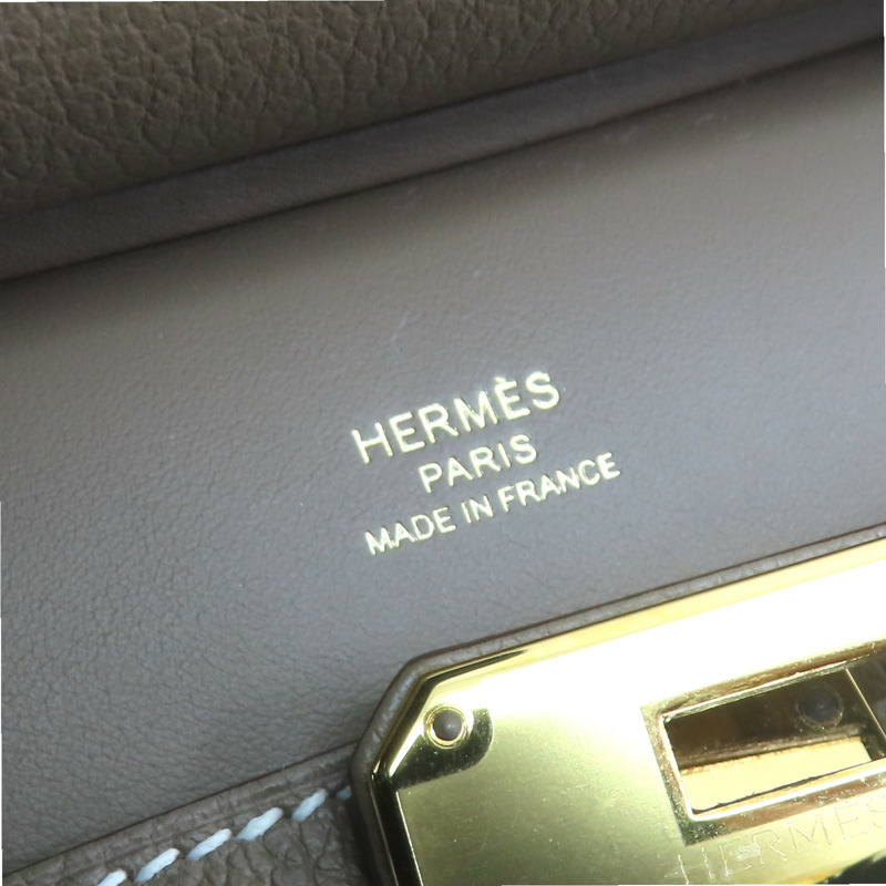大象灰 Evercolor牛皮 Mini Jypsiere 肩背包 B刻 金扣【HERMES 愛馬仕】-7
