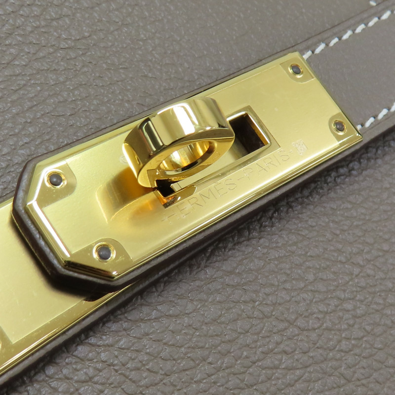 大象灰 Evercolor牛皮 Mini Jypsiere 肩背包 B刻 金扣【HERMES 愛馬仕】-9