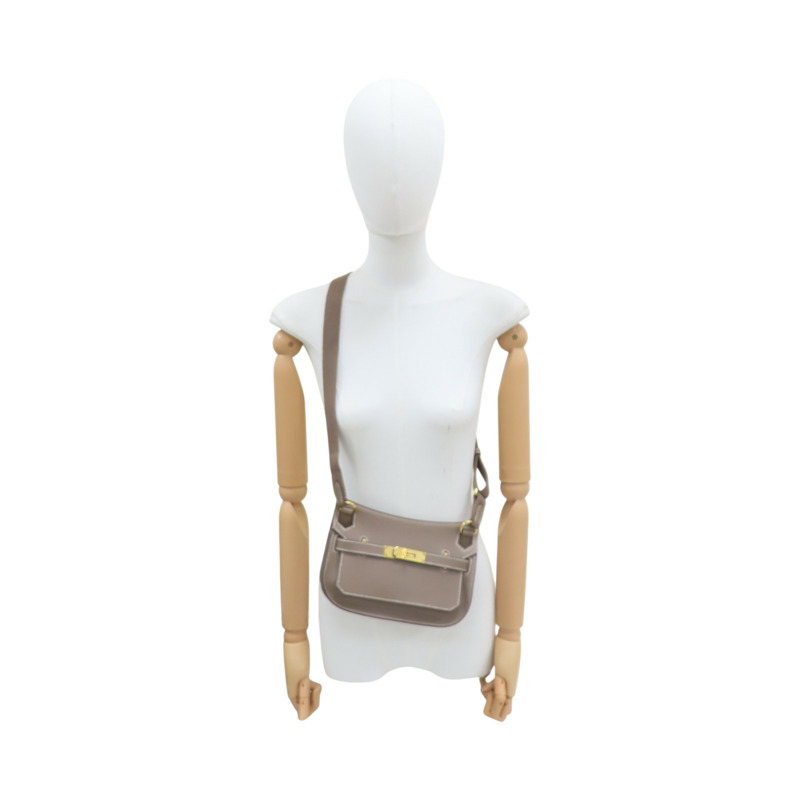 大象灰 Evercolor牛皮 Mini Jypsiere 肩背包 B刻 金扣【HERMES 愛馬仕】-10