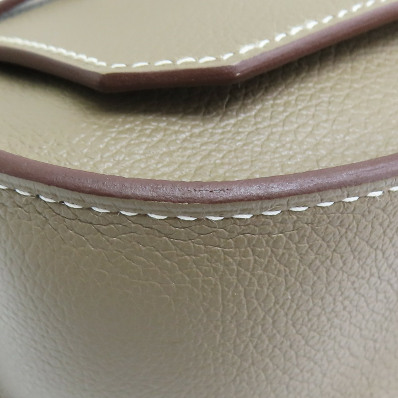 大象灰 Evercolor牛皮 Mini Jypsiere 肩背包 B刻 金扣【HERMES 愛馬仕】-11