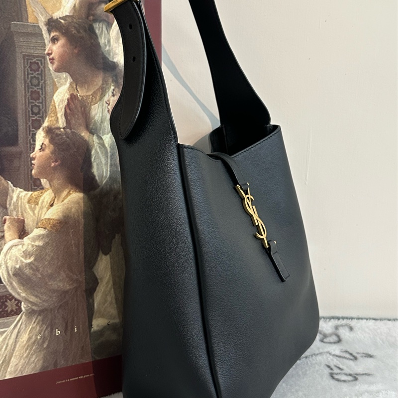 【全🆕】YSL hobo small LE5A7 黑金色 Logo粒面牛皮 Hobo 小號 small Black單肩包 手提包-1