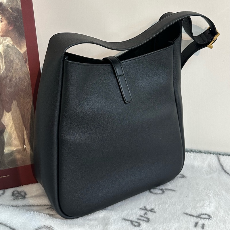 【全🆕】YSL hobo small LE5A7 黑金色 Logo粒面牛皮 Hobo 小號 small Black單肩包 手提包-2