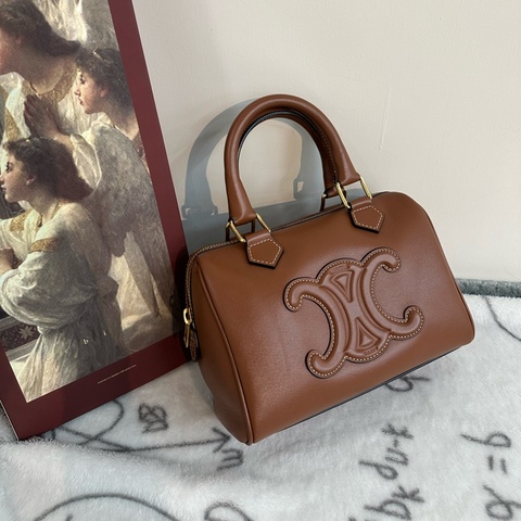 【99新】Celine Small Boston Cuir Triomphe 手提包