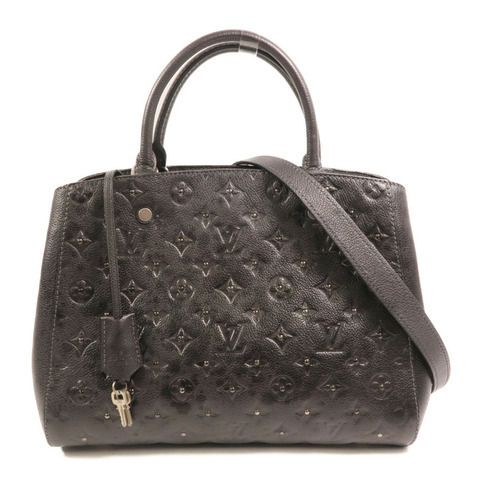 LOUIS VUITTON Monogram Empreinte Montaigne BB銀扣手挽肩背兩用袋