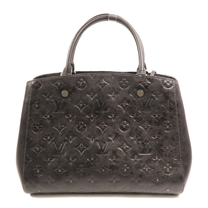 LOUIS VUITTON Monogram Empreinte Montaigne BB銀扣手挽肩背兩用袋-1