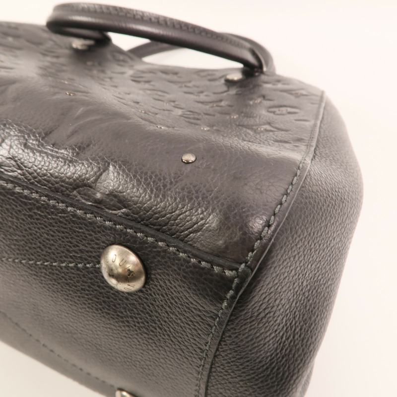 LOUIS VUITTON Monogram Empreinte Montaigne BB銀扣手挽肩背兩用袋-12