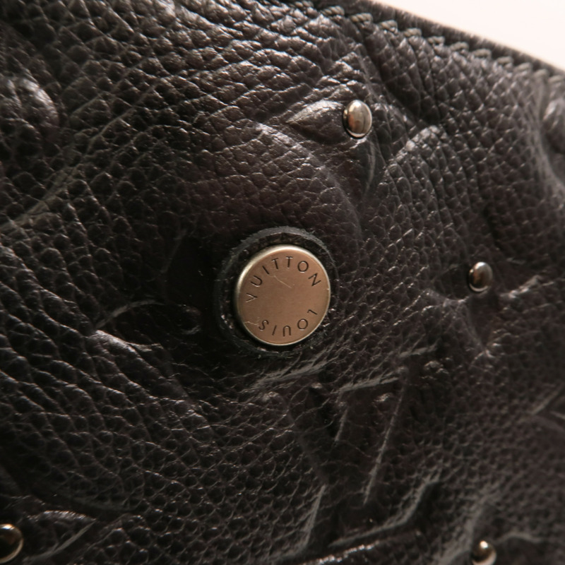 LOUIS VUITTON Monogram Empreinte Montaigne BB銀扣手挽肩背兩用袋-15