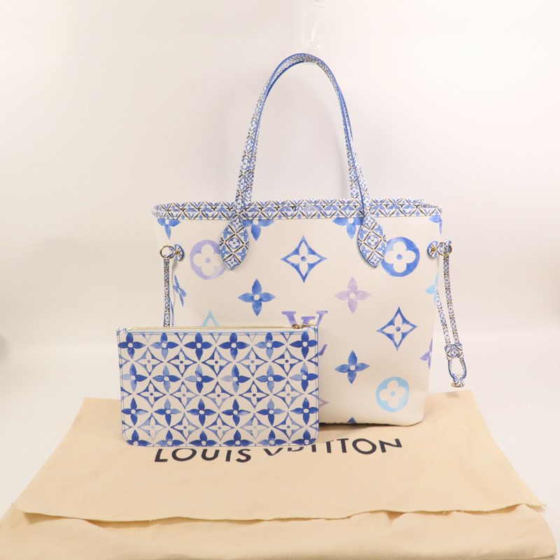 LOUIS VUITTON Monogram By The Pool Neverfull MM金扣手挽袋-9