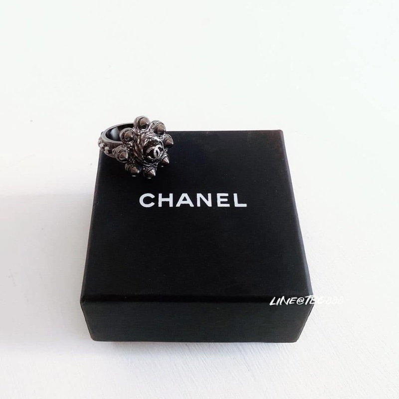 Chanel vintage stud ring 立體鉚釘戒指-4