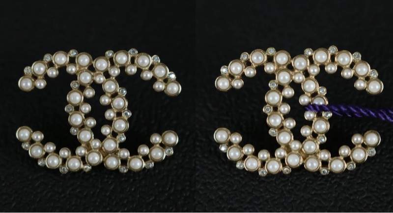 「JL精品代購」98新Chanel 香奈兒 大號珍珠雙C耳釘-2