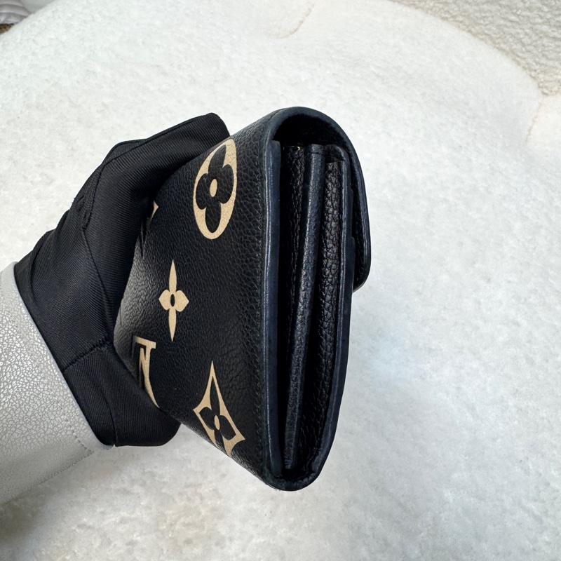 路易威登信封長夾LV黑拚米Sarah長夾牛皮16卡 M80496-2