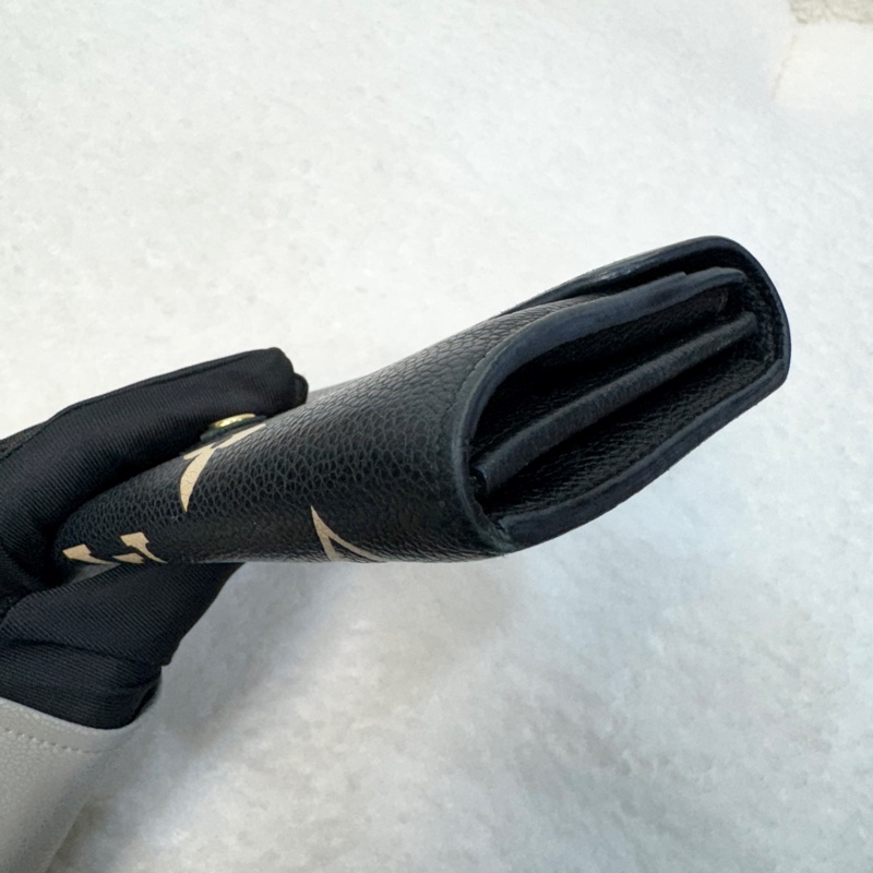 路易威登信封長夾LV黑拚米Sarah長夾牛皮16卡 M80496-7